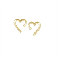Hjerte ørestikker i 8 karat guld | By Gotte's
